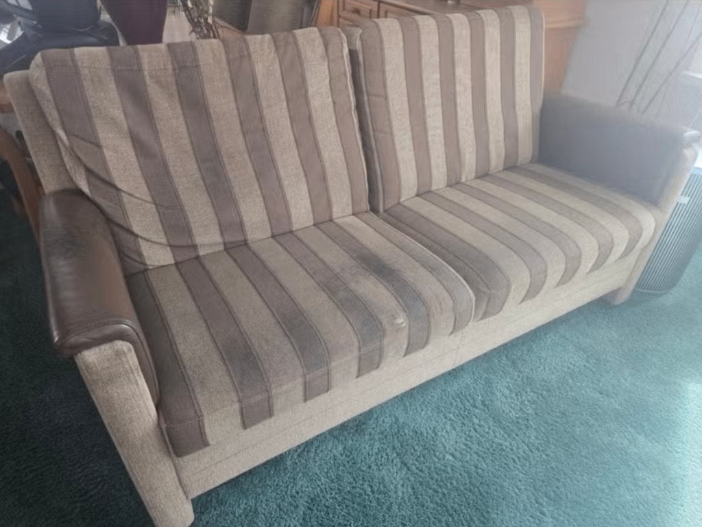 GRATIS - Mooi bankstel met bijpassende stoelen, Ophalen, Gebruikt, 75 tot 100 cm
