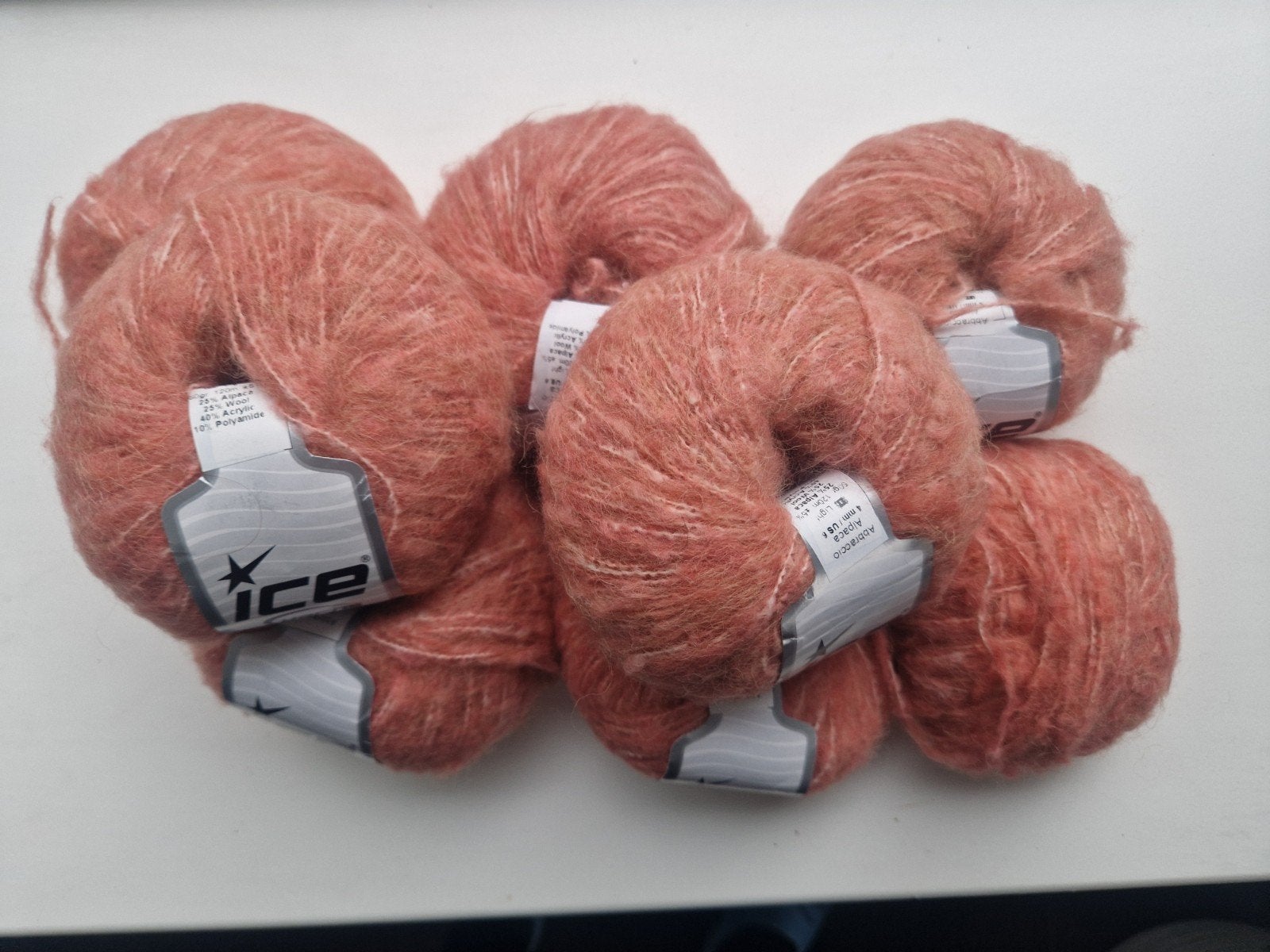 ICE Abbraccio Alpaca Wol - 6 bollen zalmroze, Ophalen