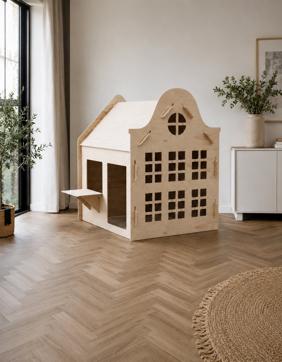 Houten speelhuisje met loket - Perfect voor kinderen, Ophalen, Zo goed als nieuw, Hout