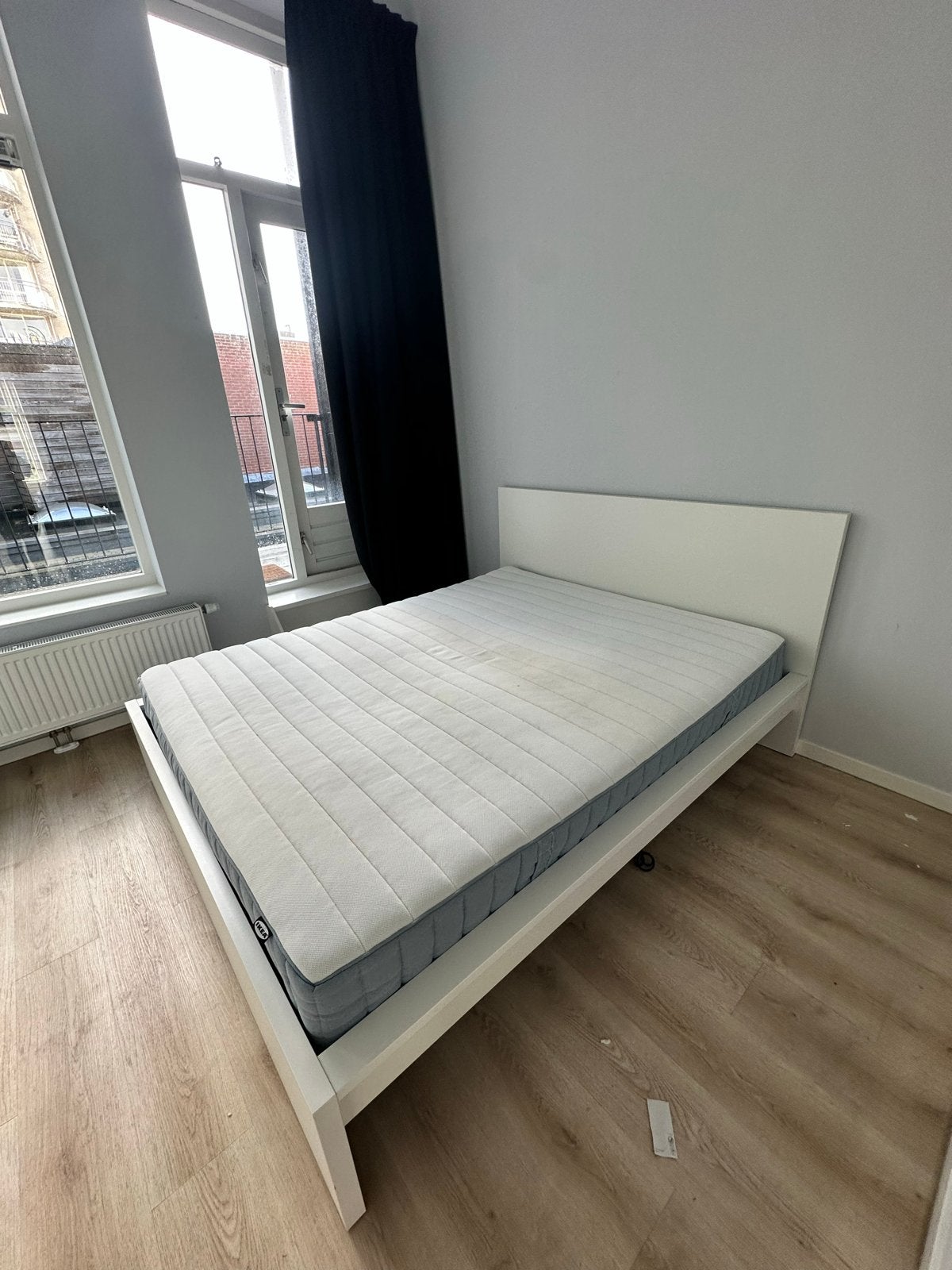 Ikea Malm tweepersoonsbed wit 160x200cm, Ophalen, Wit, Tweepersoons, 200 cm