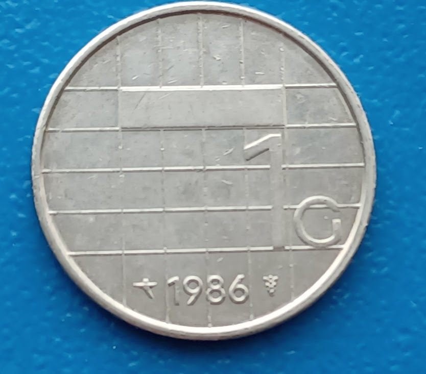 1 Gulden 1986 - Beatrix, Verzenden, Koningin Beatrix, 1 gulden, Losse munt