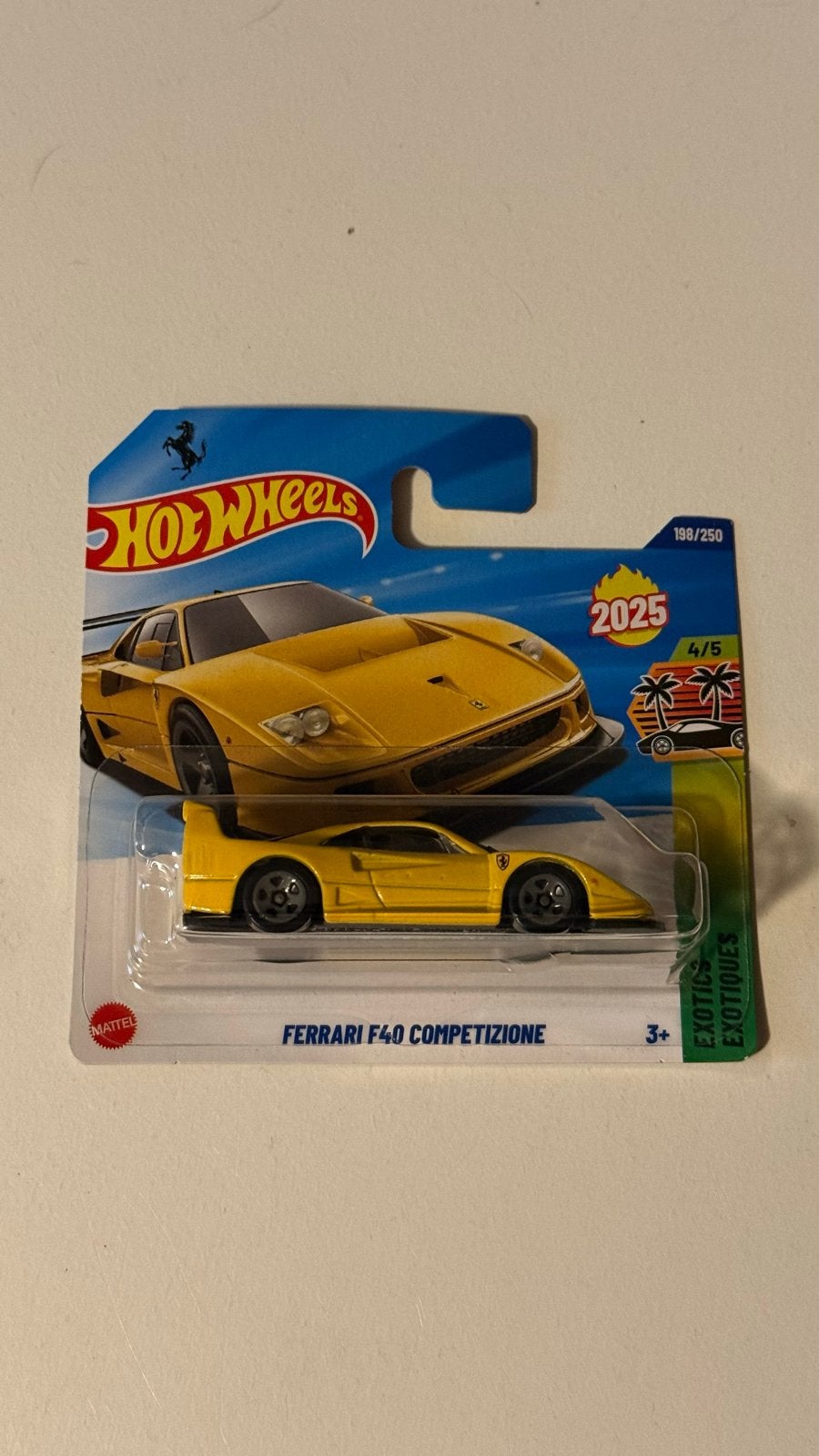 Hot Wheels Ferrari F40 Competizione Geel 2025, Ophalen of Verzenden, Nieuw, Jongen of Meisje