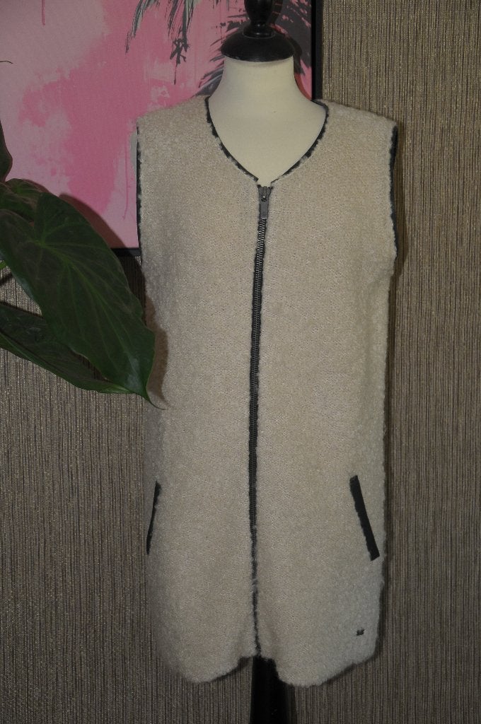 Leuke lang gilet van Maison Scotch, maat M!, Maat 38/40 (M), Zwart, Gedragen, Maison Scotch