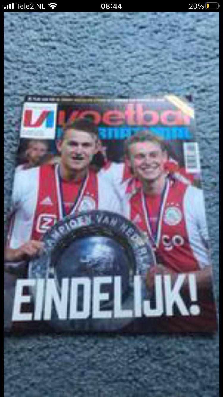 Ajax eindelijk kampioen 2019, Verzamelen, Sportartikelen en Voetbal, Ophalen of Verzenden, Zo goed als nieuw, Ajax