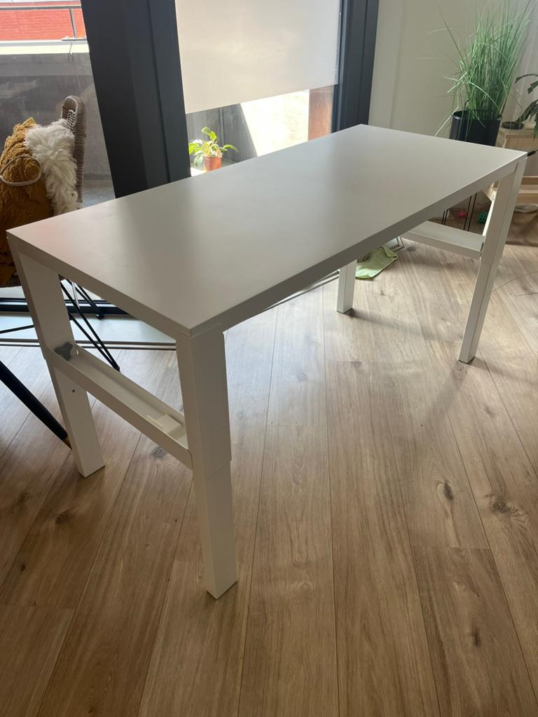 Tafel Ikea 128x58 cm Pahl bureau, Huis en Inrichting, Bureaus, Ophalen, Scandinavisch, Hout, In hoogte verstelbaar