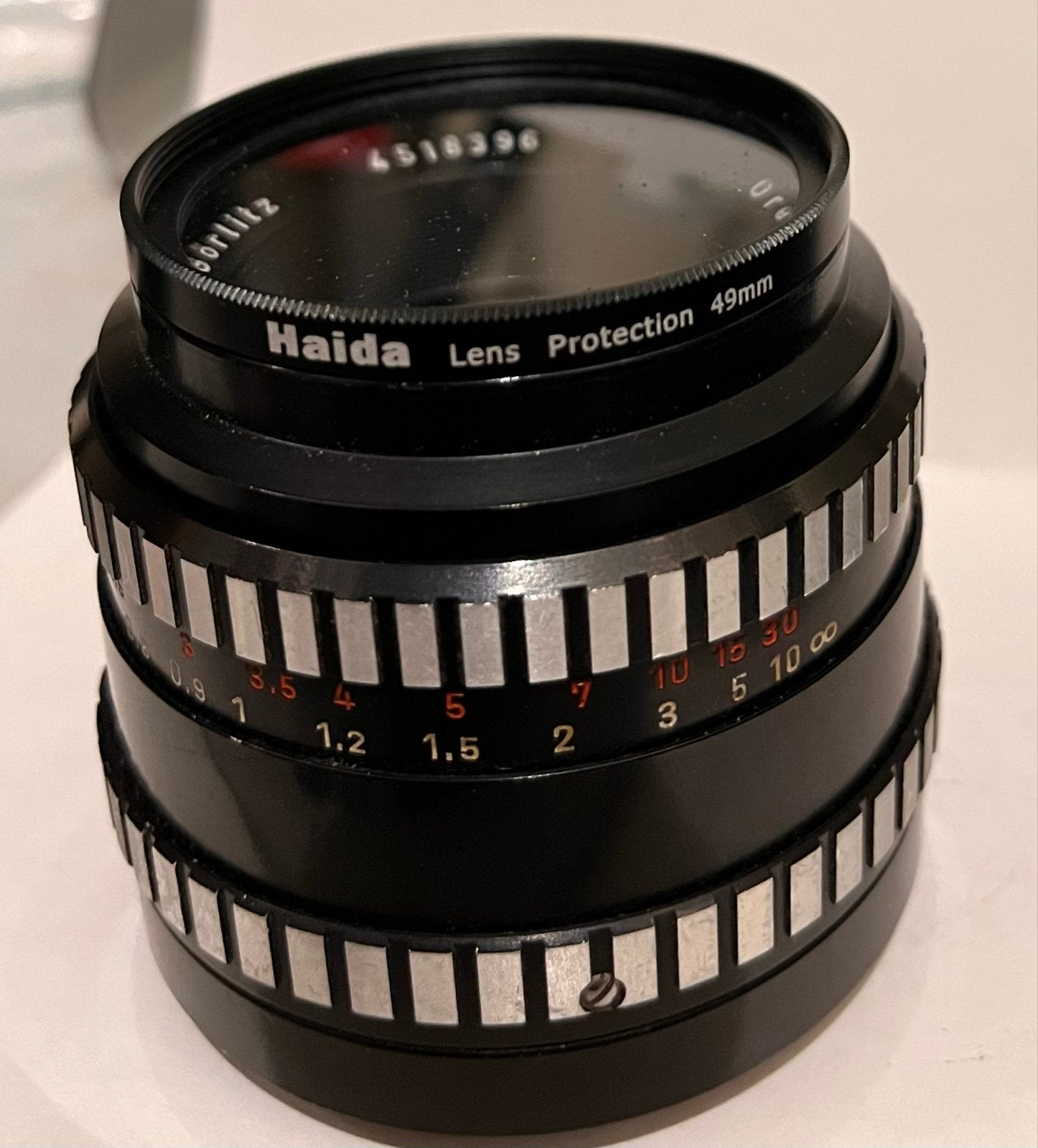 Meyer-Optik Görlitz Oreston 1.8/50 lens met filter, Ophalen of Verzenden, Zo goed als nieuw, Standaardlens
