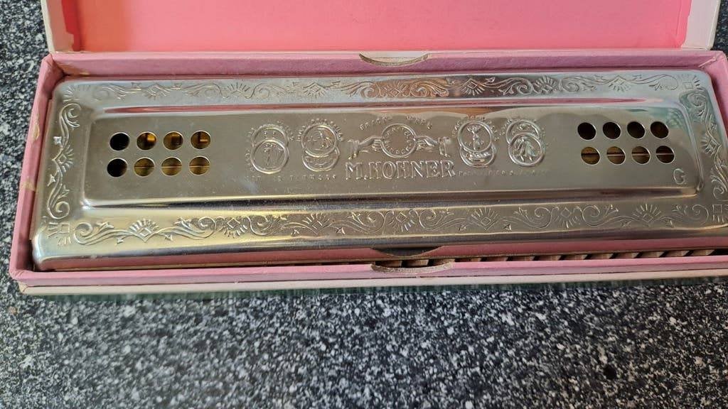 Vintage Hohner Echo Mondharmonica C/G originele doos izgs, Onbekend, Ophalen of Verzenden, Zo goed als nieuw, Onbekend