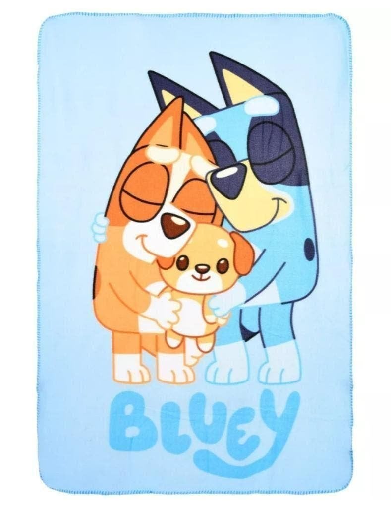 Bluey Fleece Deken - Family Fleecedeken Bluey en Bingo, Nieuw, Ophalen of Verzenden, Deken of Dekbed, Nvt