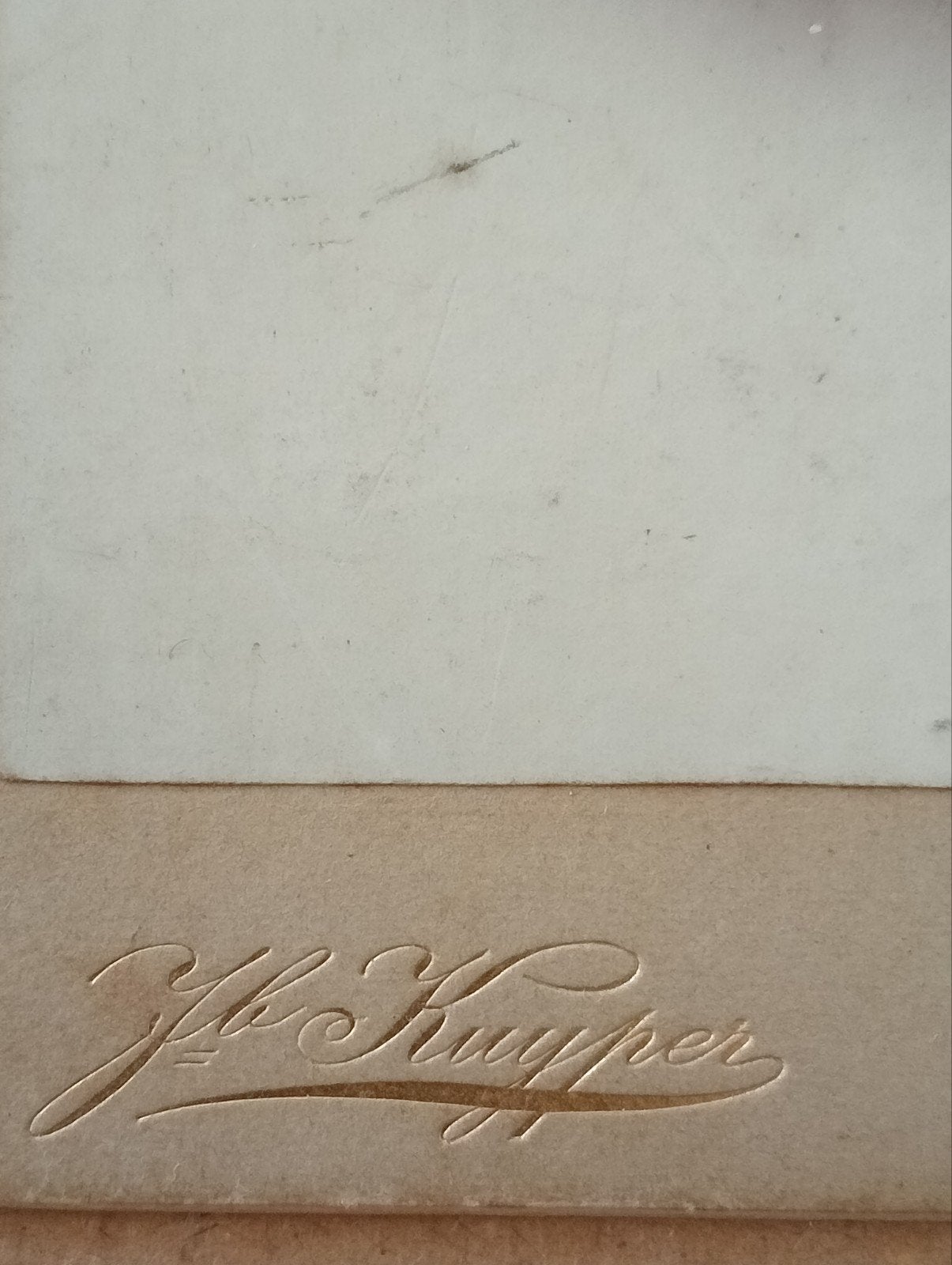Kabinetkaart Grote CDV Carte de Visite - J.H. Kuyper Zaandam, Ophalen of Verzenden