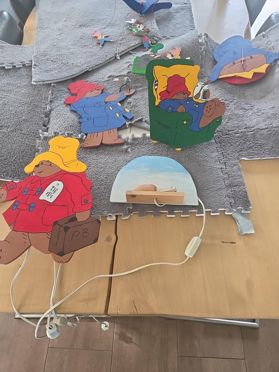 Unieke handgemaakte Paddington speeldoos met lampjes, Ophalen