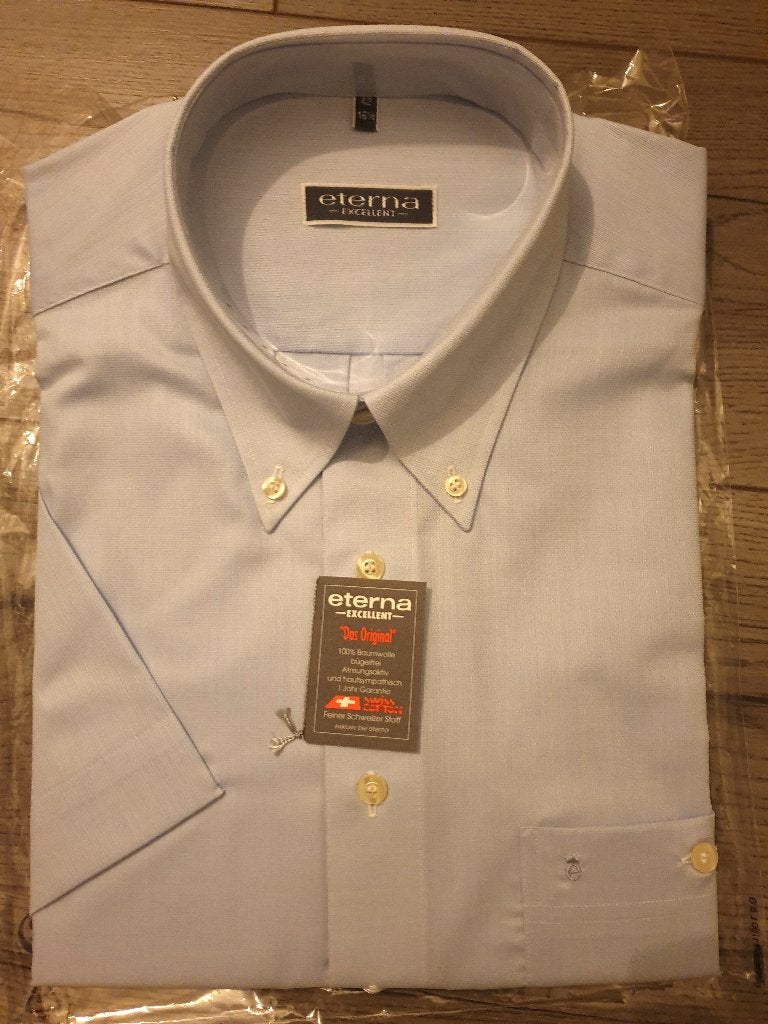 Overhemd met korte mouw Eterna EXCELENT, Eterna, Blauw, Nieuw, Ophalen of Verzenden