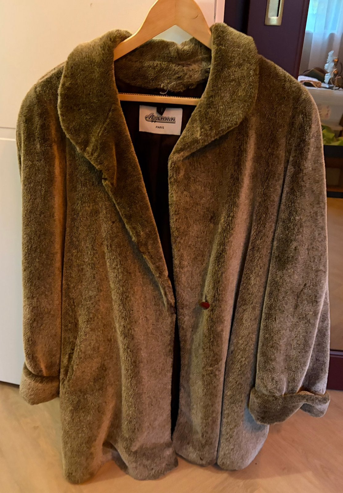 Nep bontmantel, Kleding | Dames, Ophalen of Verzenden, Gedragen, Maat 42/44 (L), Beige