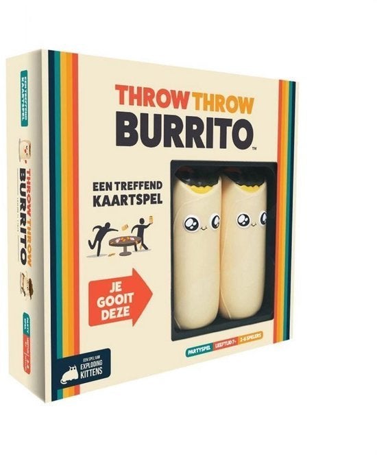 Throw throw burrito, Vijf spelers of meer, Ophalen of Verzenden, Zo goed als nieuw, Exploding Kittens
