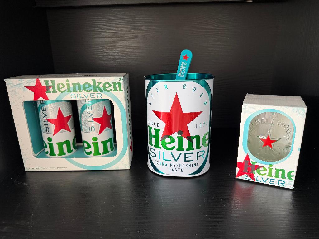 Heineken Silver Paket., Ophalen of Verzenden, Nieuw, Glas of Glazen, Heineken