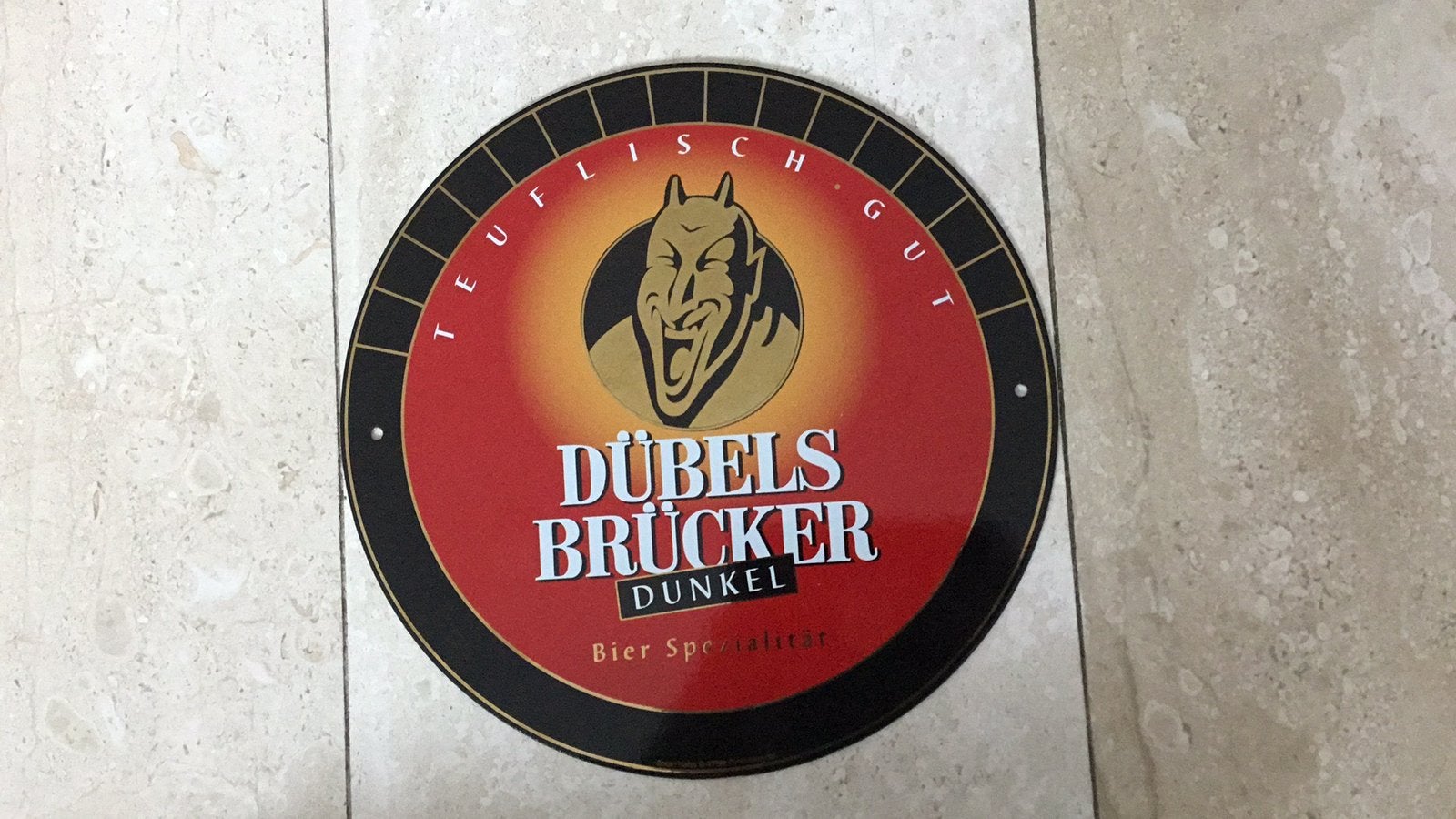 Recl.bord Dubels Brucker., Ophalen of Verzenden, Zo goed als nieuw, Reclamebord