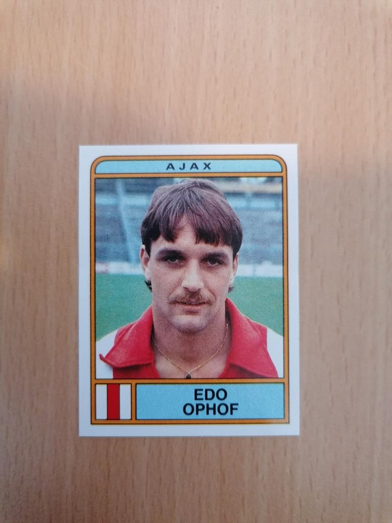 Panini Voetbal 84 #12 Edo Ophof., Hobby en Vrije tijd, Stickers en Plaatjes, Ophalen of Verzenden, Zo goed als nieuw, Sticker