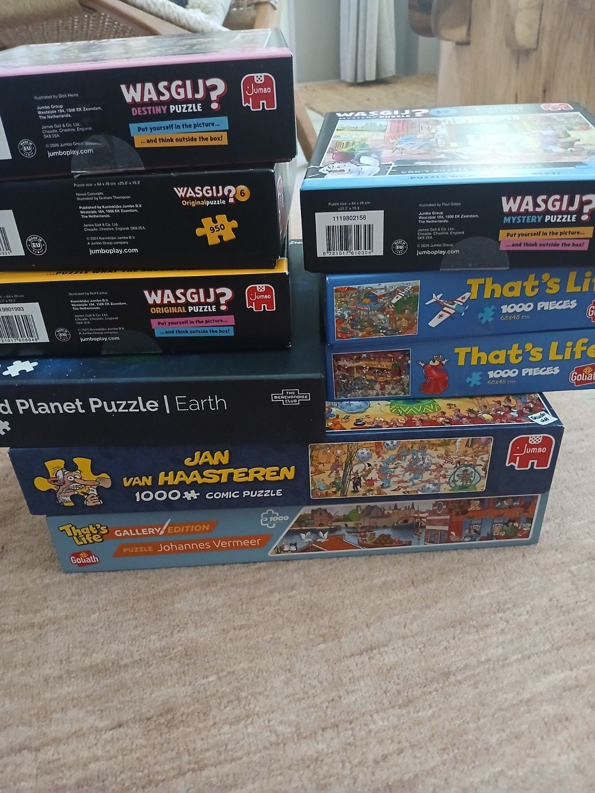 Diverse puzzels, 1x gemaakt - plus 1 puzzel gratis, Ophalen, 500 t/m 1500 stukjes, Zo goed als nieuw