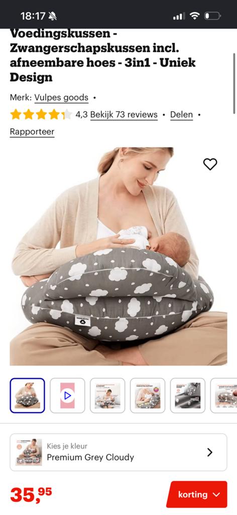 Voedingskussen, Kinderen en Baby's, Babydragers en Draagdoeken, Draagdoek, Ophalen of Verzenden, Zo goed als nieuw, Buik