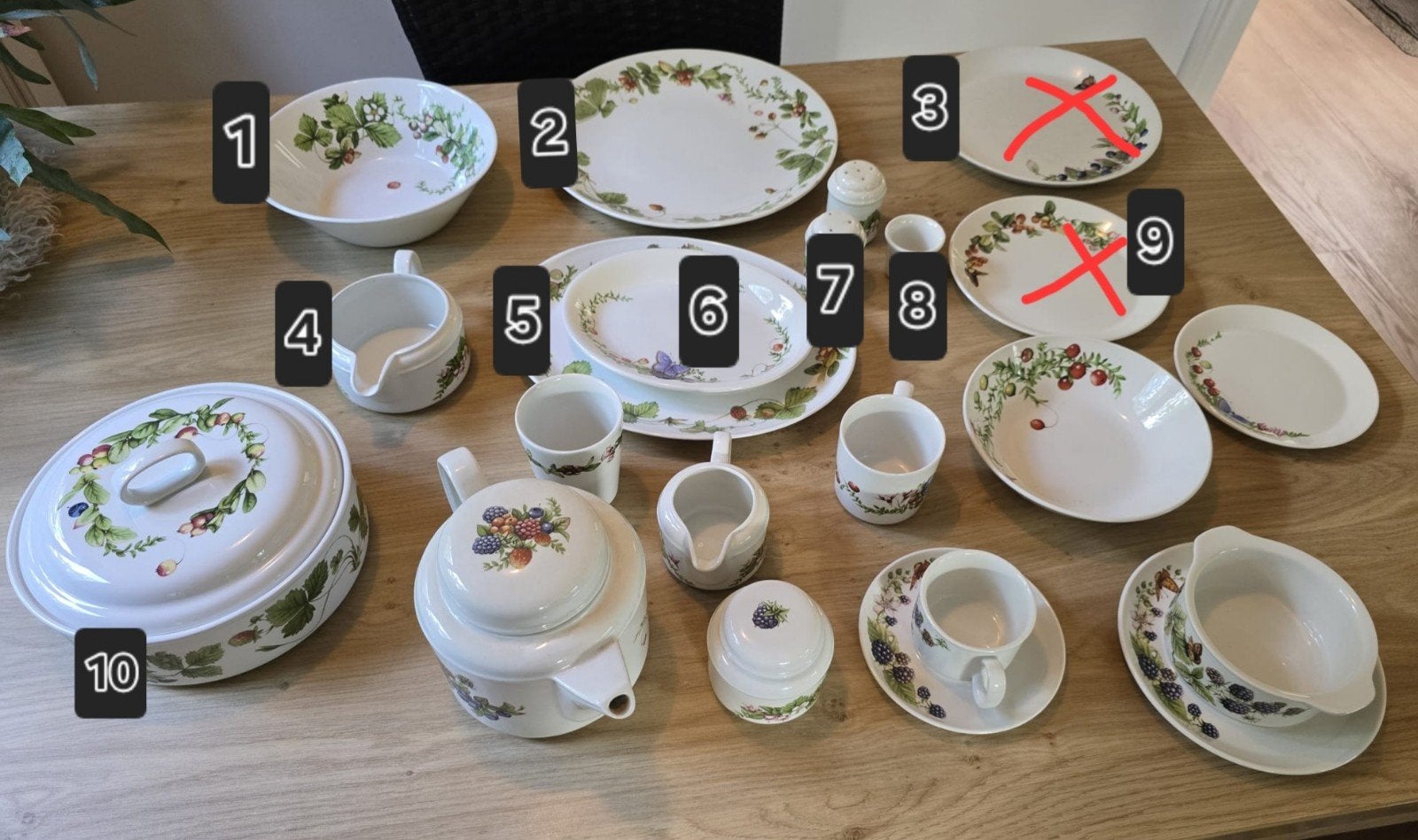 Libelle Marjolein Bastin servies, Gebruikt, Vintage, Ophalen of Verzenden, Porselein