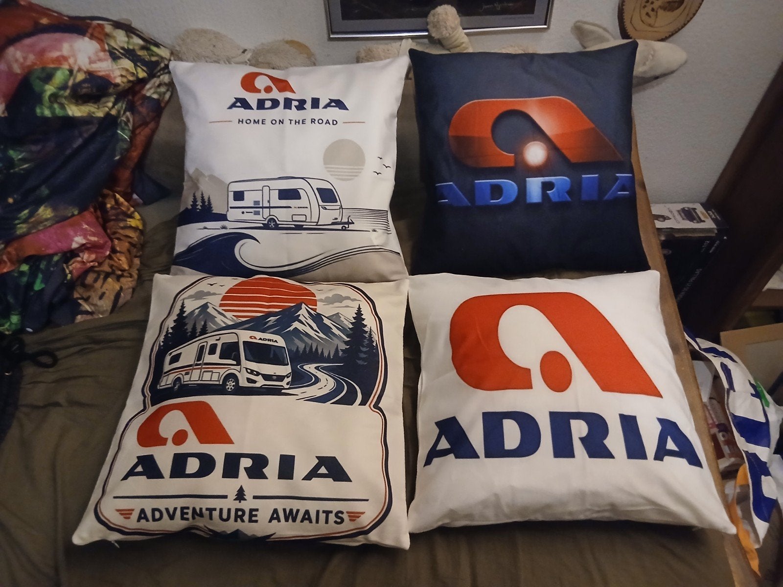 4x Adria Camper/Caravan Kussens - Diverse Designs, Ophalen of Verzenden