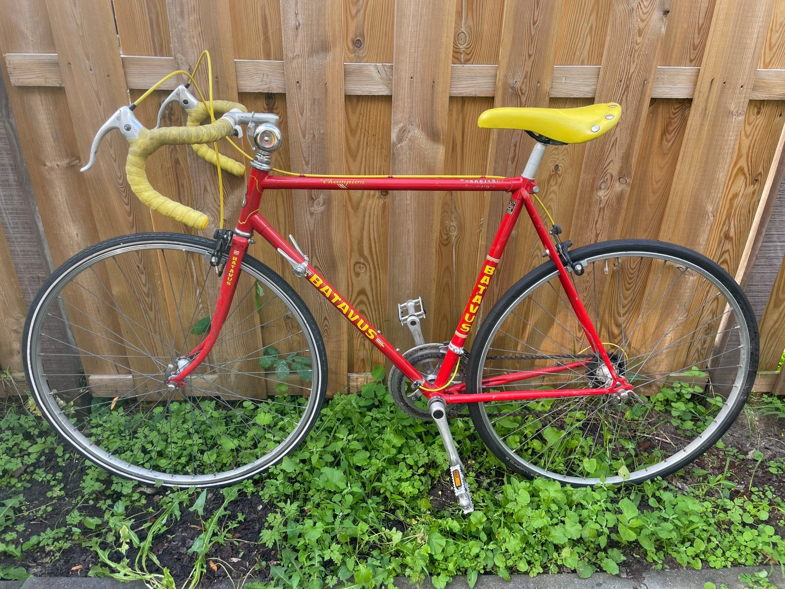 vintage racefiets Batavus, Fietsen en Brommers, Ophalen, Gebruikt, Velgrem, Batavus