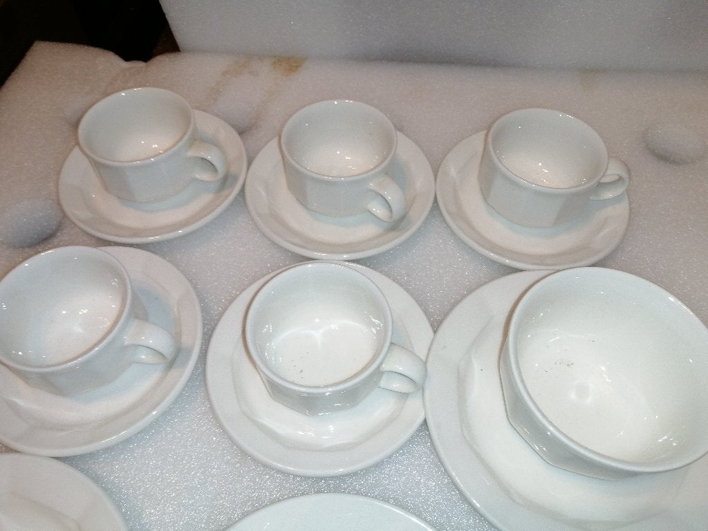 Villeroy en Boch kop en schotels 5xkoffiekop met schotels, Klassiek, Villeroy & Boch, Ophalen of Verzenden, Zo goed als nieuw