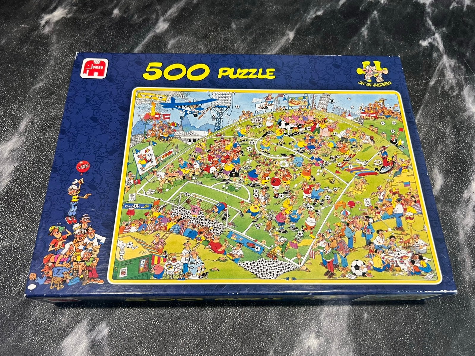 Jan van Haasteren puzzel 500 stukjes Voetbal, Ophalen of Verzenden, 500 t/m 1500 stukjes, Zo goed als nieuw