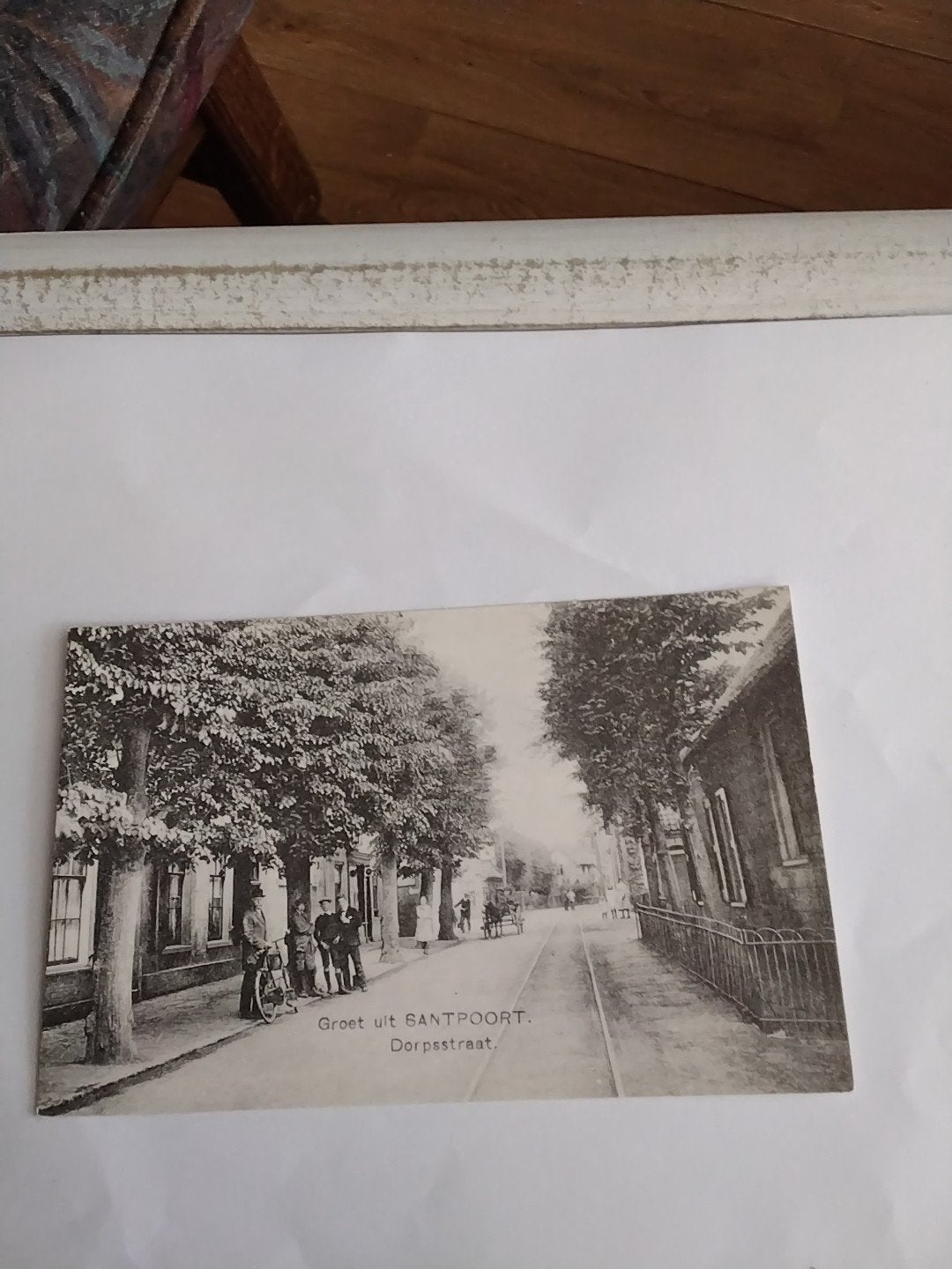 Oude ansichtkaart Groet uit Santpoort Dorpsstraat, Ophalen of Verzenden, Voor 1920