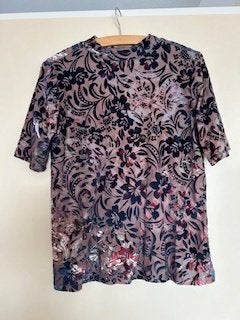 Expresso shirt met print, Maat 38/40 (M), Paars, Zo goed als nieuw, Korte mouw