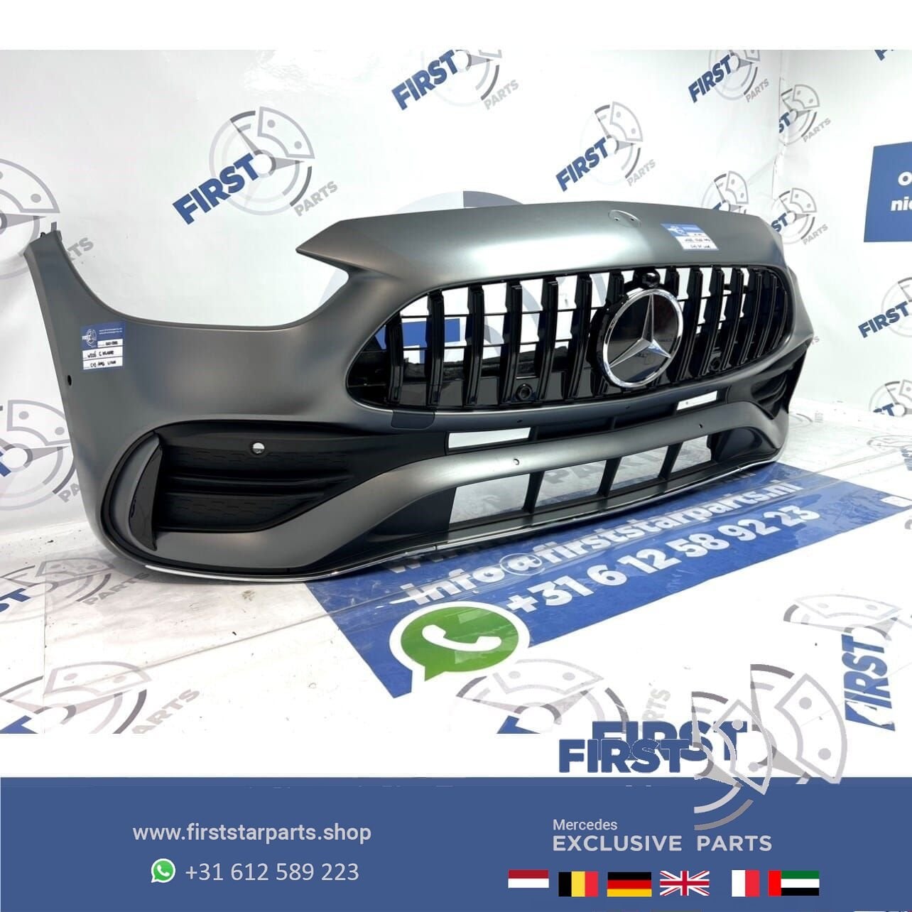 W206 AMG LINE BUMPER C KLASSE A2068858401 C43 VOORBUMPER + G, Auto-onderdelen, Gebruikt, -, Voor, Ophalen of Verzenden
