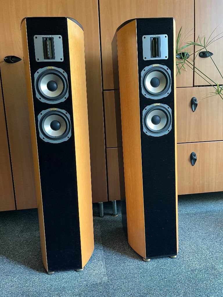 Quadral Aurum-9: High-End Geluid in Topstaat, Optisch minder, Gebruikt, 120 watt of meer, Front, Rear of Stereo speakers, Ophalen