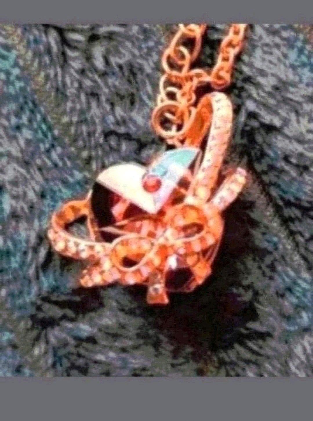ketting hart Strik, Verzenden, Nieuw, Goud, Met hanger