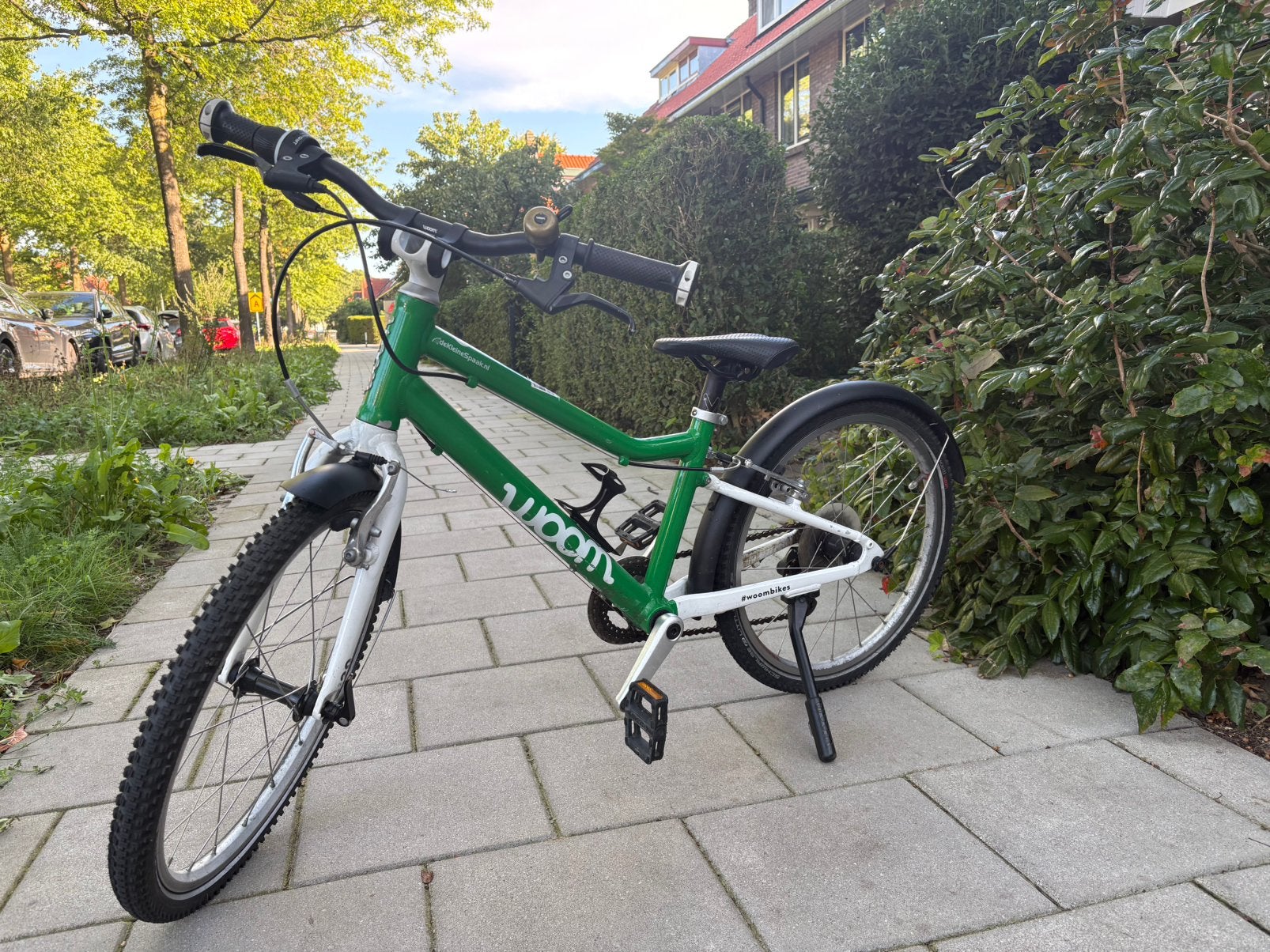 Woom 4 fiets - groen, Ophalen, Zo goed als nieuw, Velgrem, 20 inch of meer
