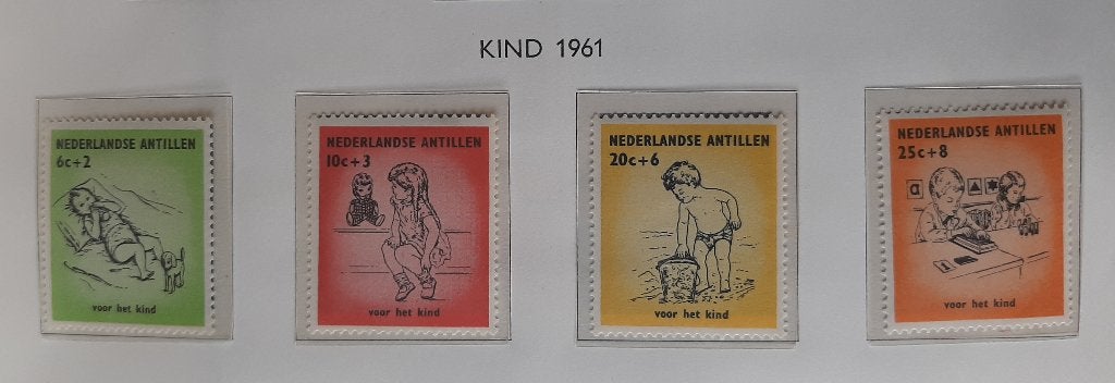 1961 Nederlandse Antillen Kinderpostzegels Nvph Nr 318 - 321, Ophalen