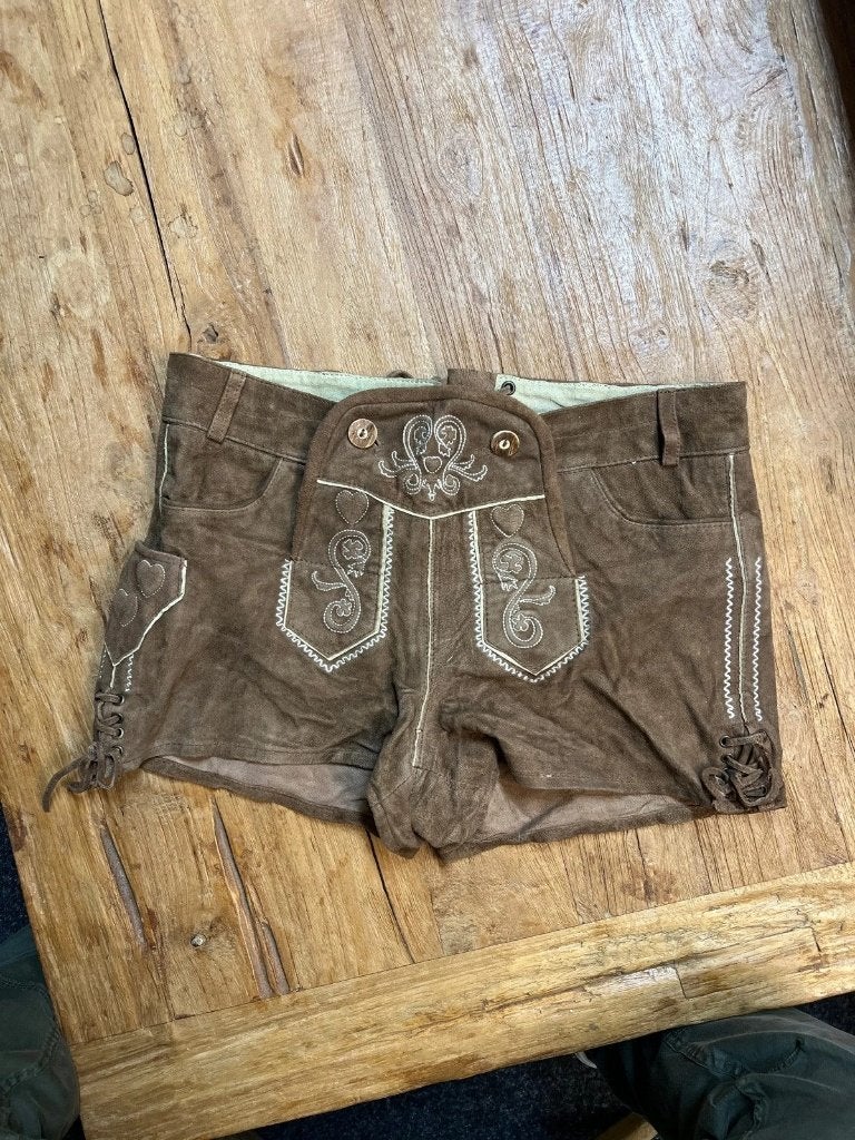 Dames Lederhosen mt 38, Kleding | Dames, Maat 38/40 (M), Bruin, Djt@dejuistetoon.eu, Ophalen of Verzenden