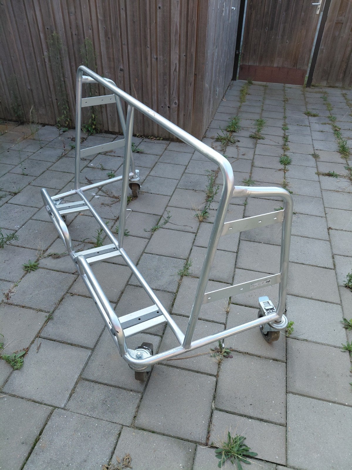 Stevige Transportkar op wielen -160 cm x 80 cm Gebruikt, Doe-het-zelf en Verbouw, Ophalen, Gebruikt, Transportkar