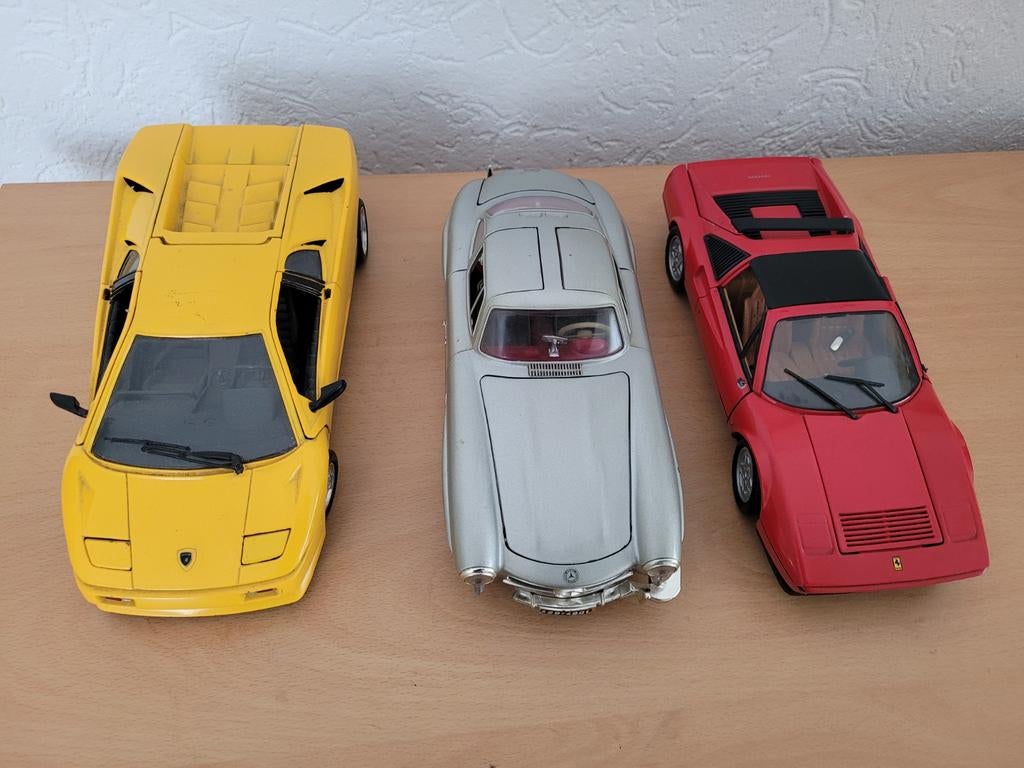 Set van 3 modelauto's Ferrari Lamborghini Mercedes, Hobby en Vrije tijd, Modelauto's | 1:18, Ophalen of Verzenden