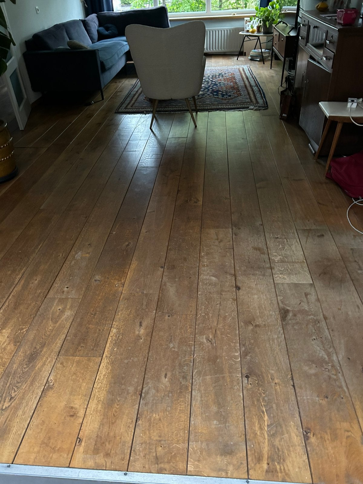 Massie eikenhouten vloerdelen,, Ophalen, Gebruikt, Vloerdelen of -planken, 10 m² of meer