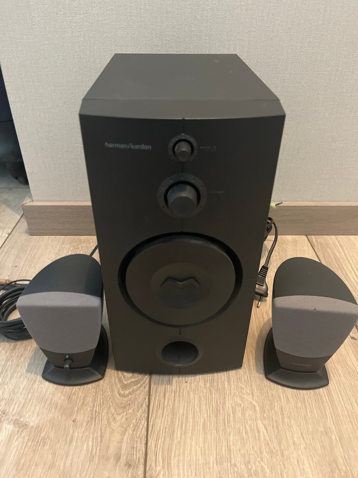 Harman/Kardon HK395 2.1 Luidsprekerset met Subwoofer, Ophalen of Verzenden, Gebruikt, Audiokanaal 2.1