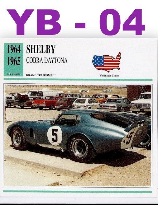 Yb4 autokaart shelby cobra daytona ( 1964 - 1965 ), Ophalen of Verzenden, Zo goed als nieuw, Auto's