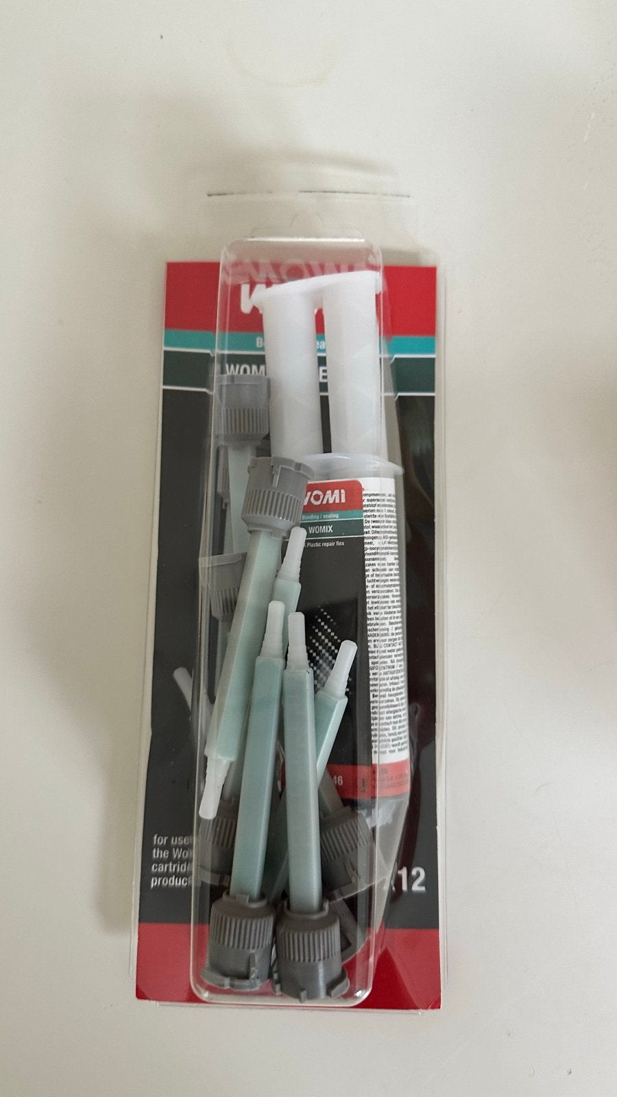 Womix Plastic Repair Fix Lijm met Mengtuiten, Ophalen of Verzenden, Gebruikt