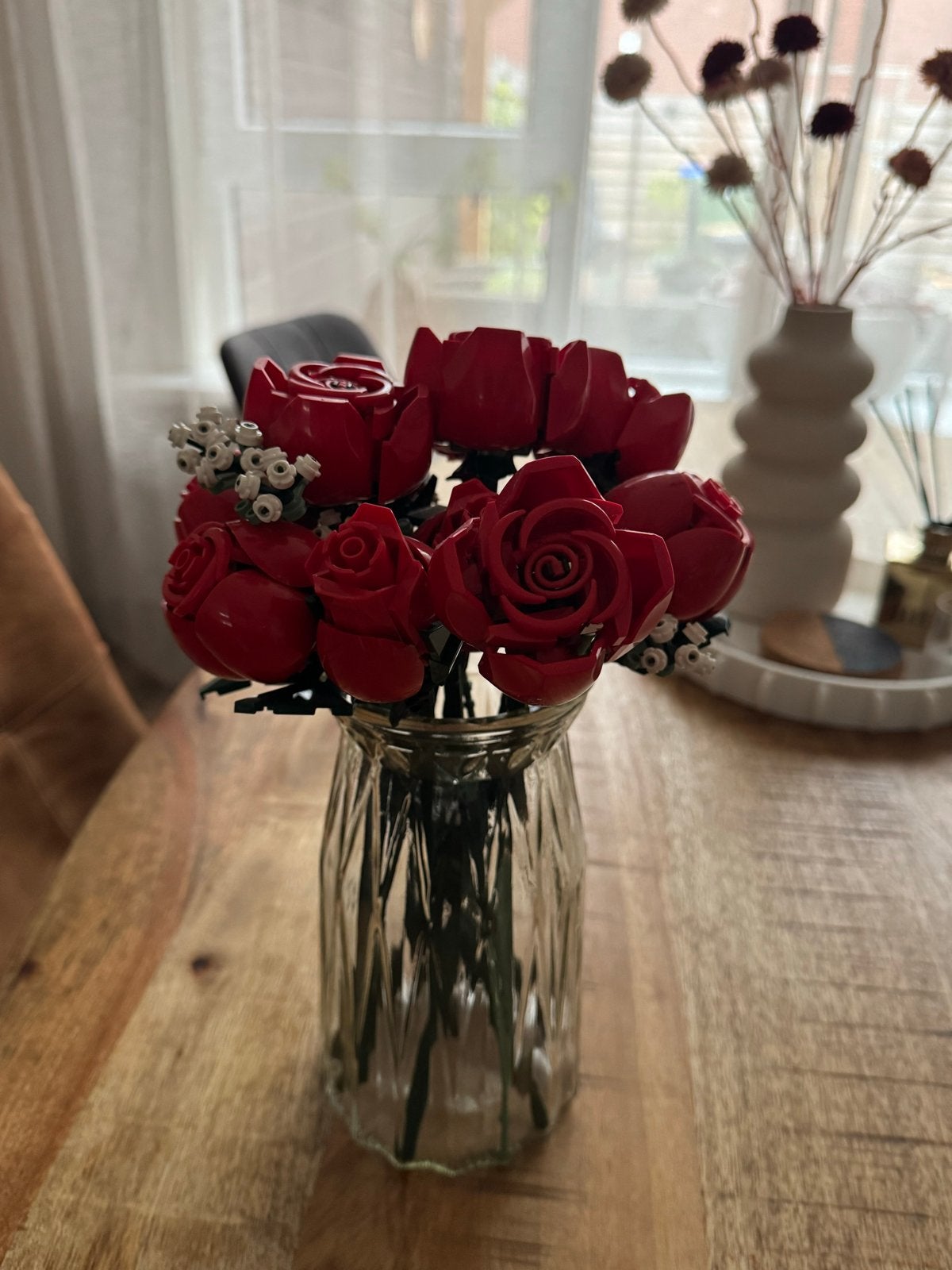 Lego boeket rode kunstbloemen (rozen), Binnen, Ophalen of Verzenden, Zo goed als nieuw, Kunststof