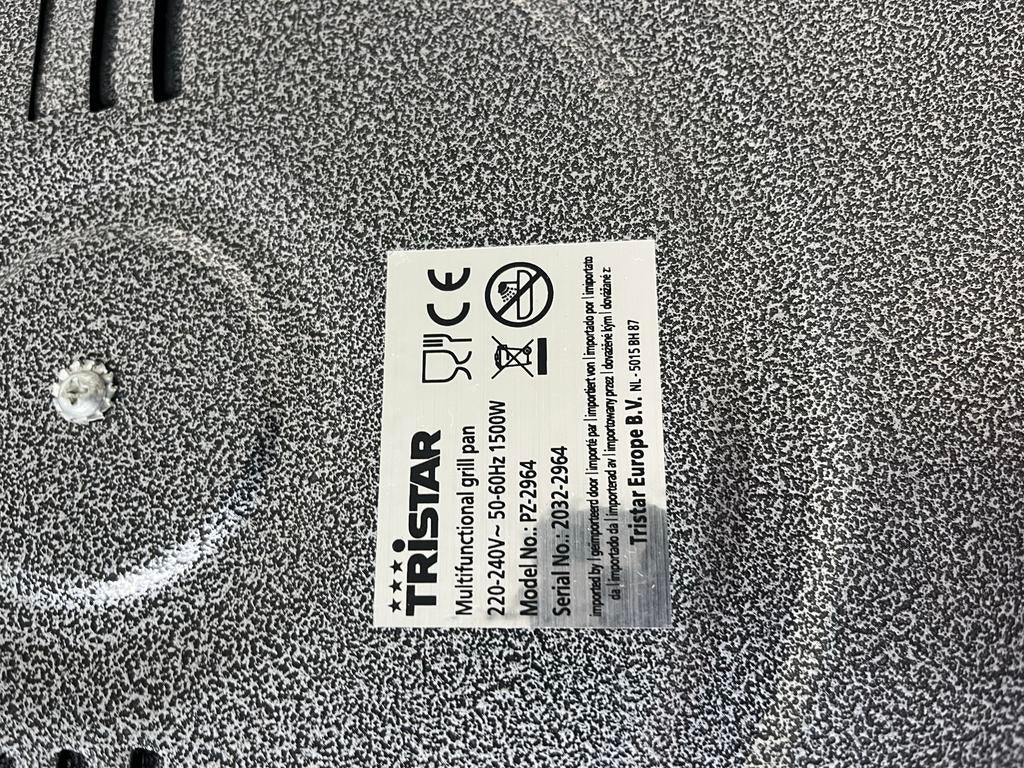 Tristar Hapjespan - Multifunctionele Grillpan, Overige typen, Ophalen of Verzenden, Zo goed als nieuw, Zwart