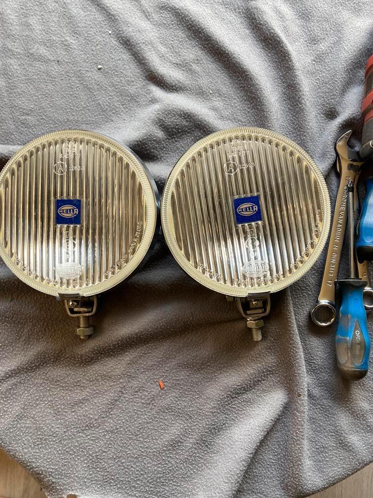 Oldtimer 2 Hella witte mistlampen type 160, Ophalen of Verzenden, Gebruikt