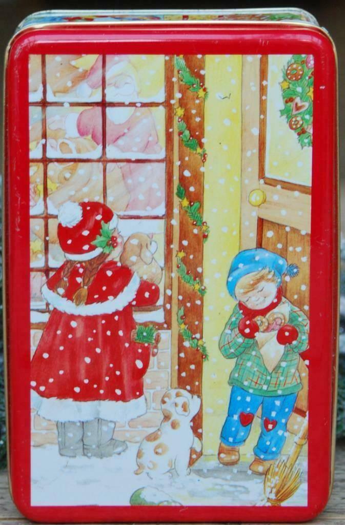 Blikken trommel met kerst afbeelding, Ophalen of Verzenden, Nieuw