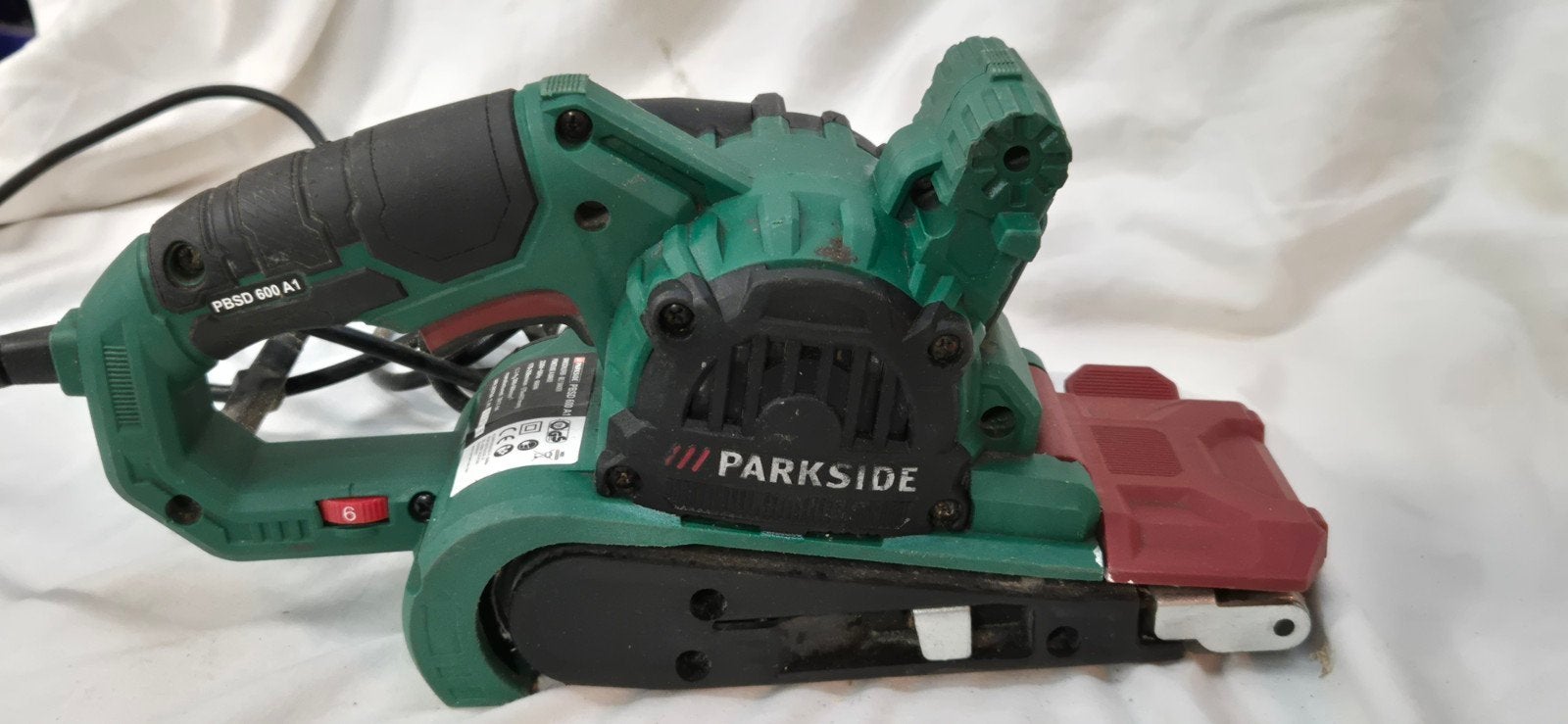 Parkside PBSD 600 A1 Bandschuurmachine - Zo goed als nieuw, Ophalen of Verzenden, Zo goed als nieuw, Minder dan 600 watt, Bandschuurmachine