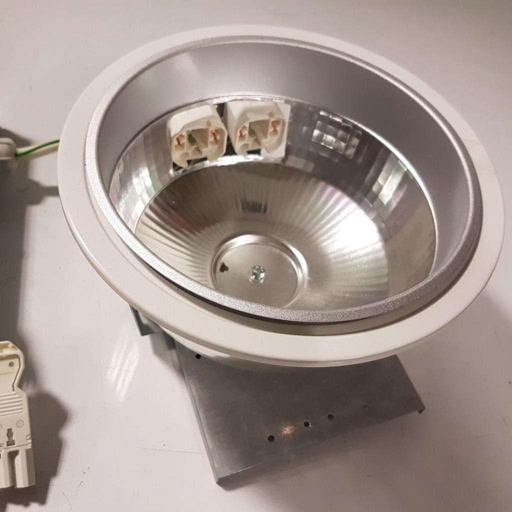 Beryl inbouw spot lamp M22 - 2x18 watt, Ophalen, Nieuw, Metaal of Aluminium, Inbouw