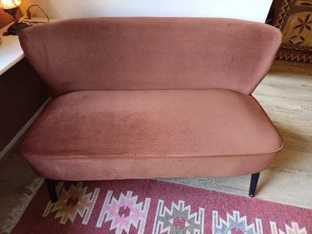 Super leuk terra bankje, ZGAN!, Minder dan 75 cm, Retro, modern, Ophalen of Verzenden, Zo goed als nieuw