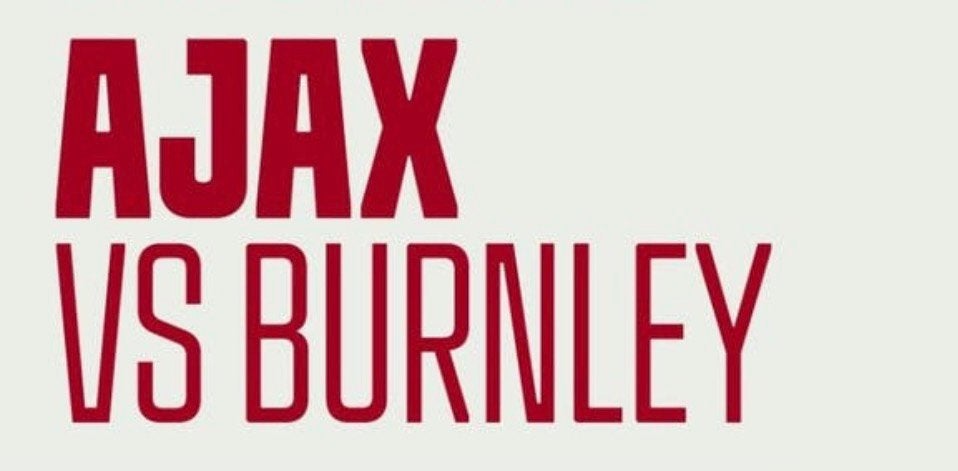 Ajax-Burnley diverse tickets beschikbaar f-Side/lange zijde, Twee personen, Ticket of Toegangskaart