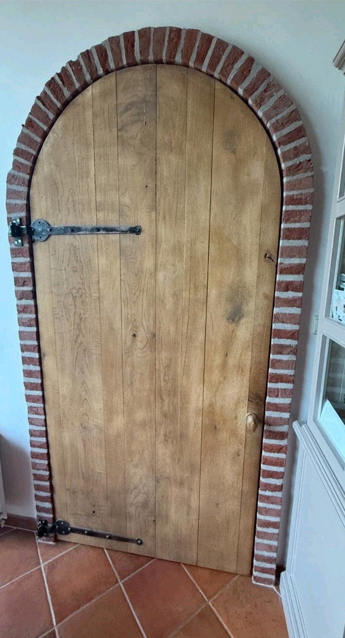Mooie massief getoogde eiken landelijke binnen deur barndeur, 215 cm of meer, Binnendeur, Zo goed als nieuw, Hout